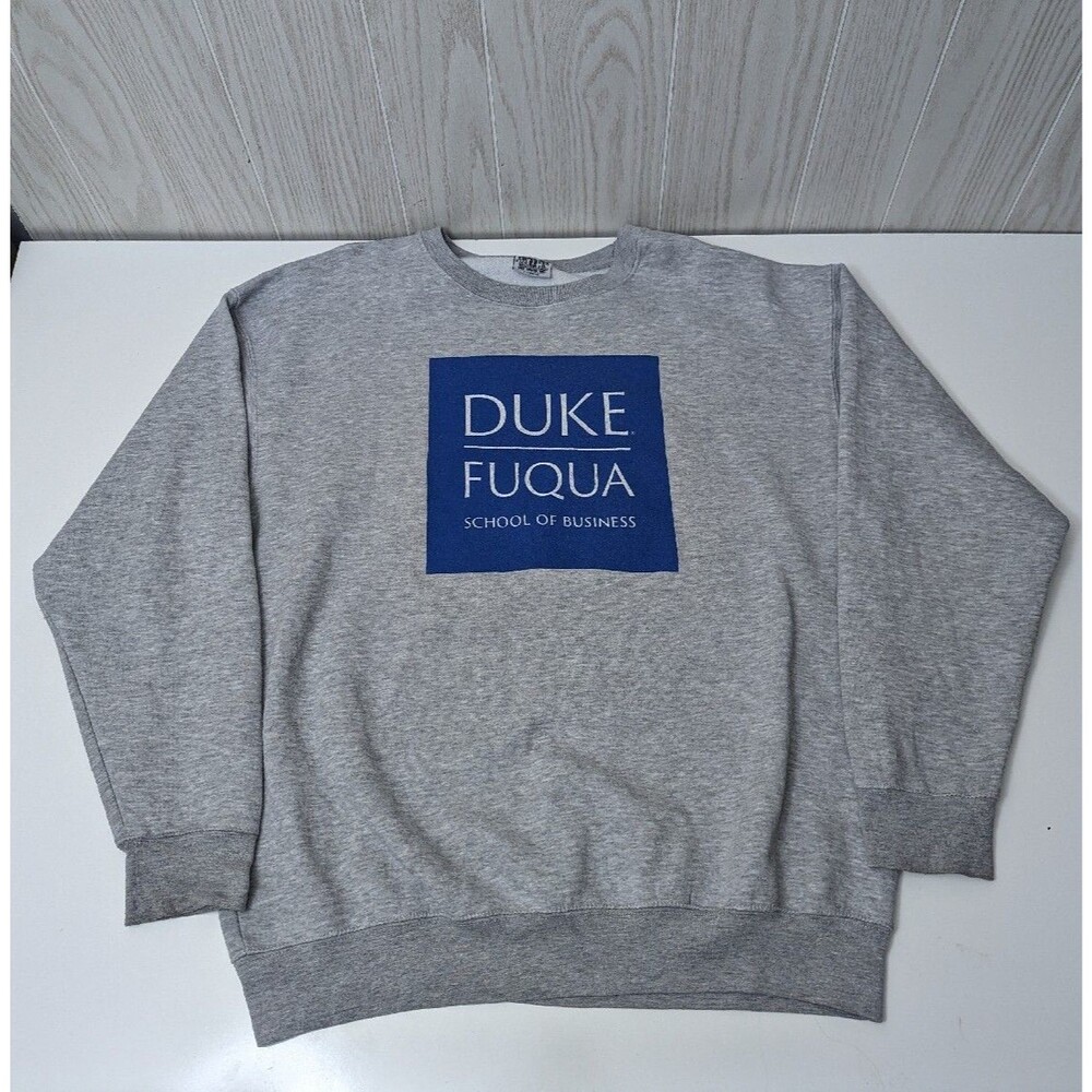 Vintage Duke Crewneck Sweatshirt TRT Classics Y2K XL Fuqua Business Blue Devils
